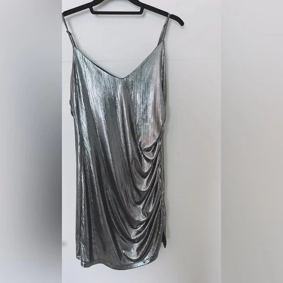 Hot Miami Styles Dresses | Shiny Silver Metallic Mini Dress | Color: Silver | Size: M | Pm-34370230'S Closet